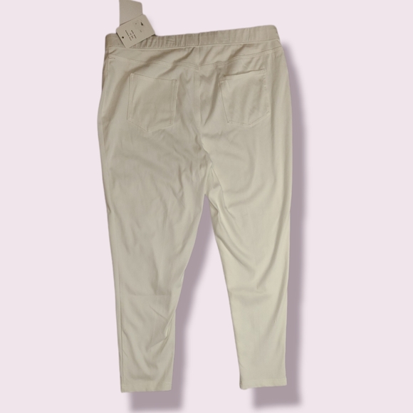 Zac & Rachel Womens 2X White Stretch Pants - Picture 5 of 10